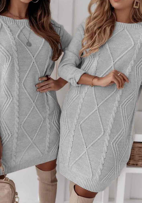 Perivs knitdress - grey
