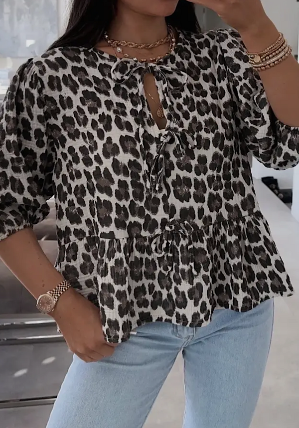 Lavyna leopard shirt