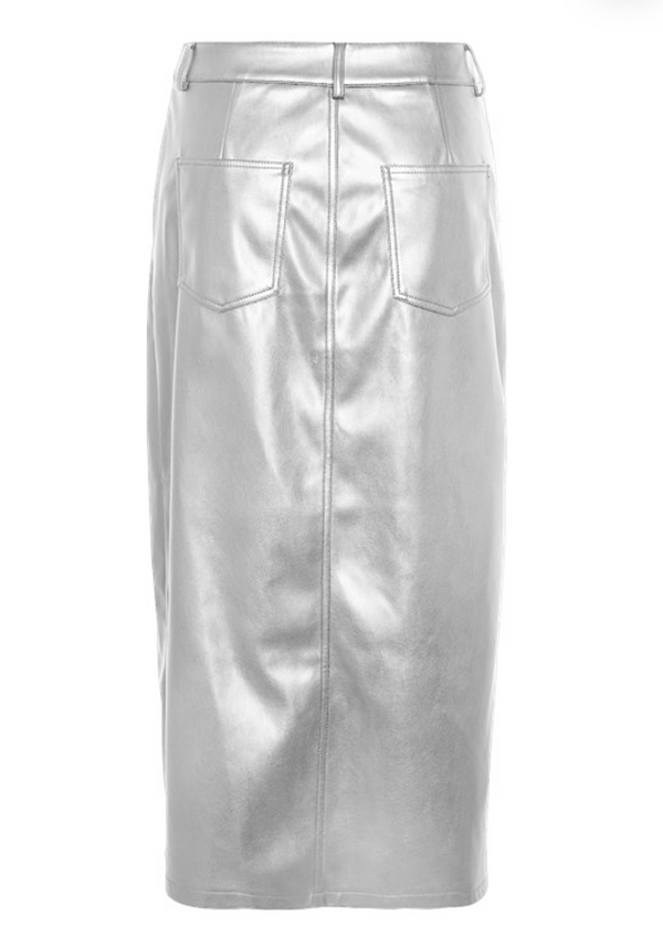 Kath pvc skirt - silver pvc