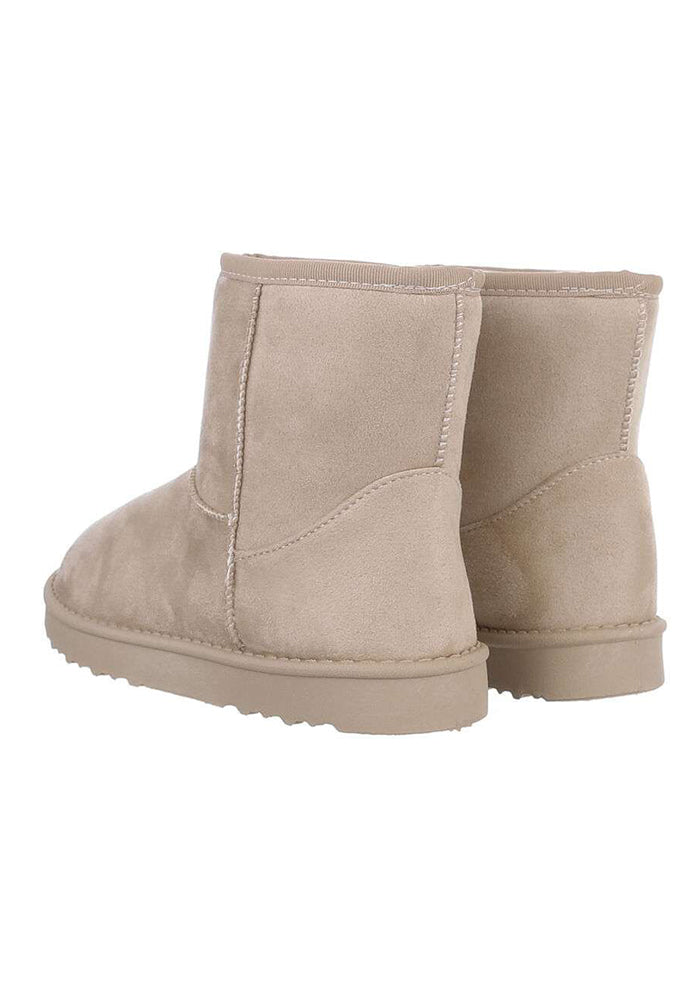 Petara plain teddy boots - beige