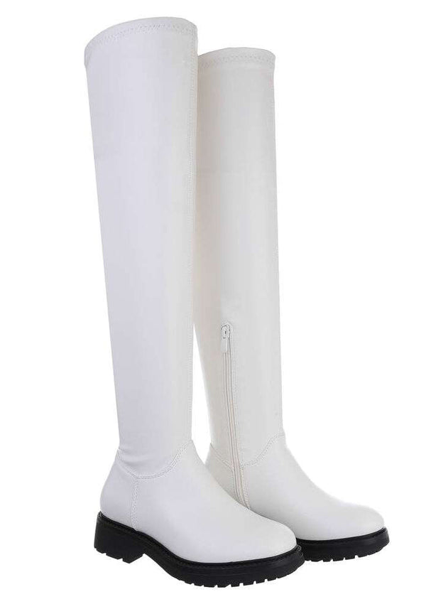 Glenny overknee boots - white
