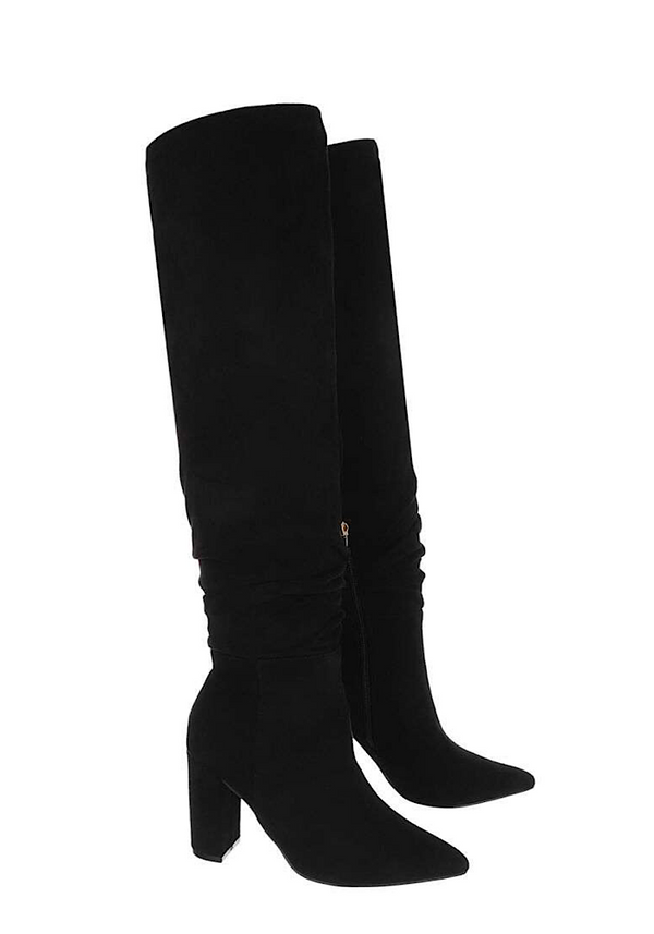 Girll overknee boots - black