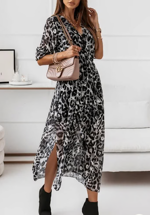 Arlette leopard dress