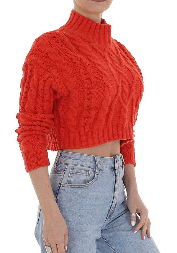 Rebeka crop knit - orange