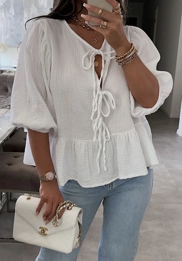 Byga blouse - white