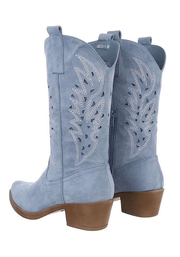 Salome western boots - denim