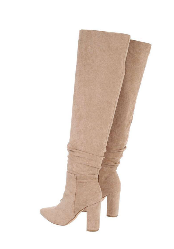 Girll overknee boots - beige