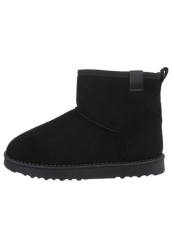 Ursula short teddy boots - black