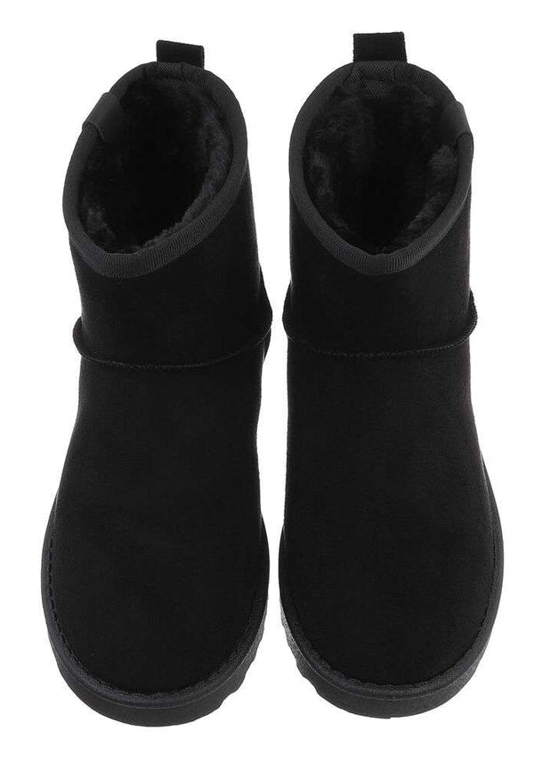 Ursula short teddy boots - black