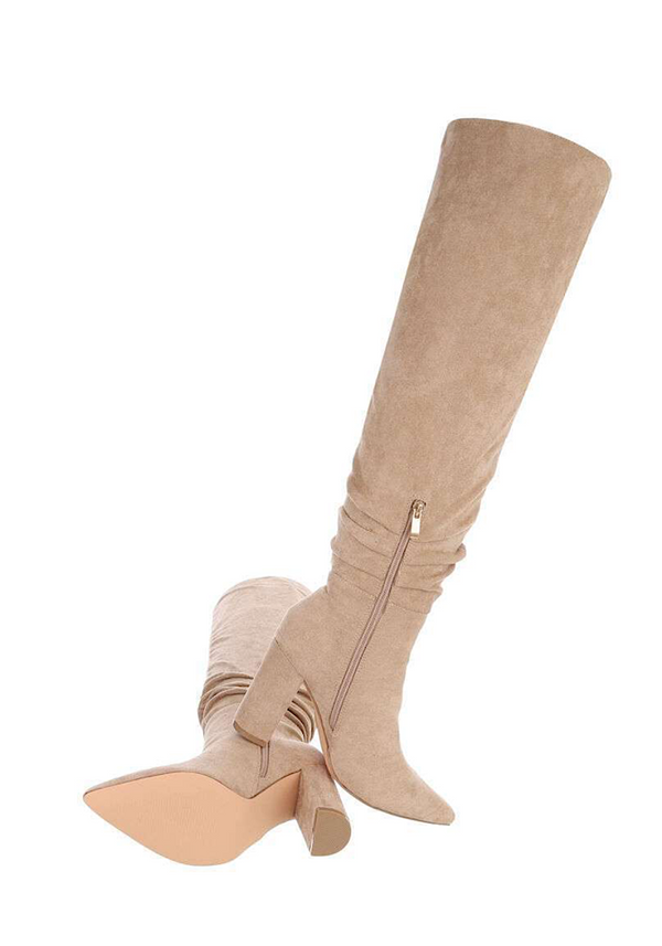 Girll overknee boots - beige