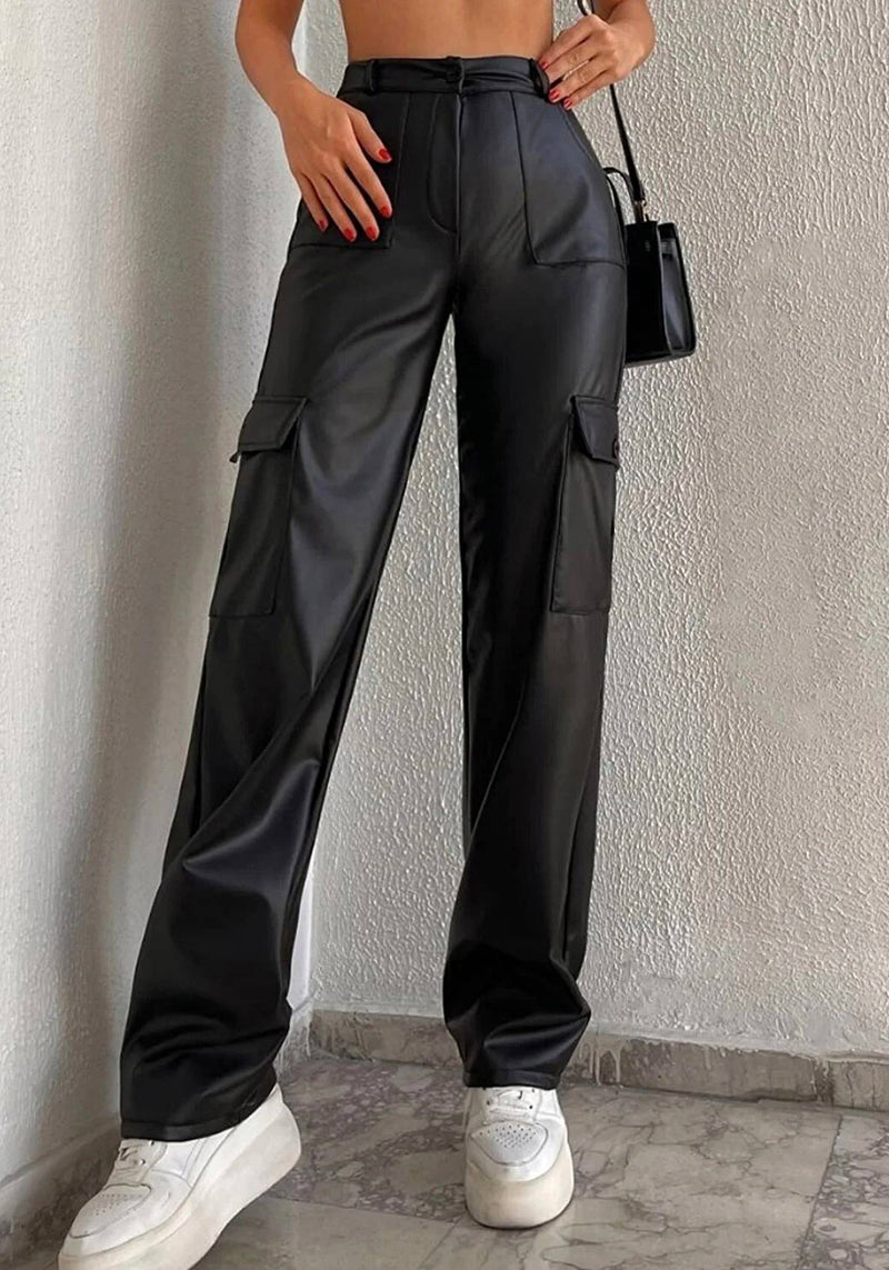 Angie pu cargo trousers