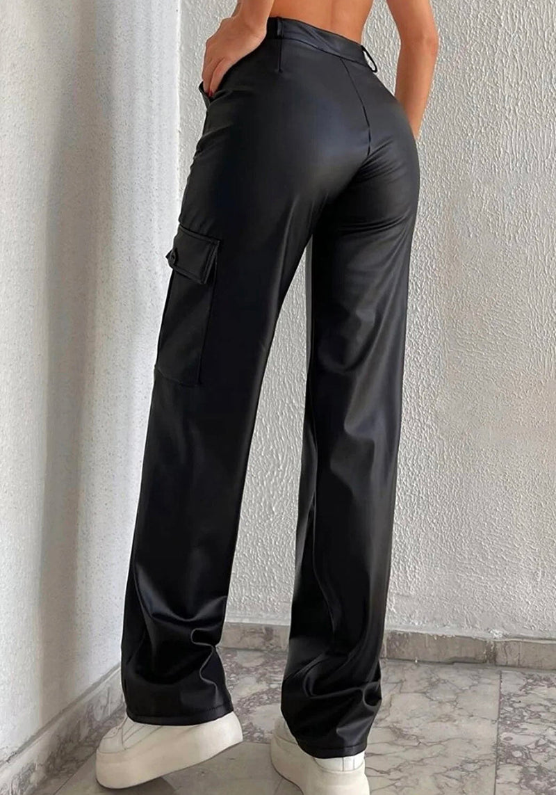 Angie pu cargo trousers