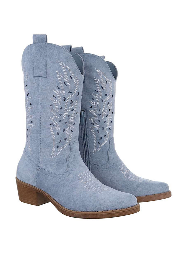 Salome western boots - denim