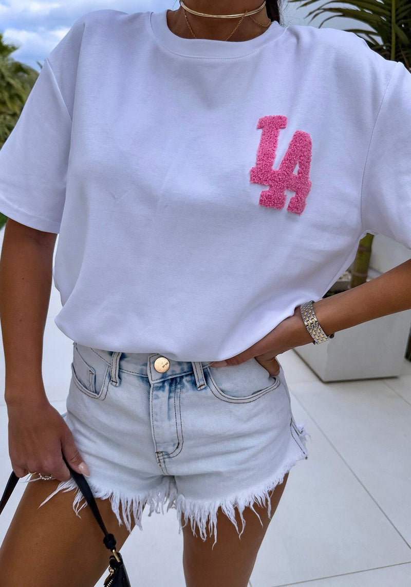 L A  t-shirt - pink