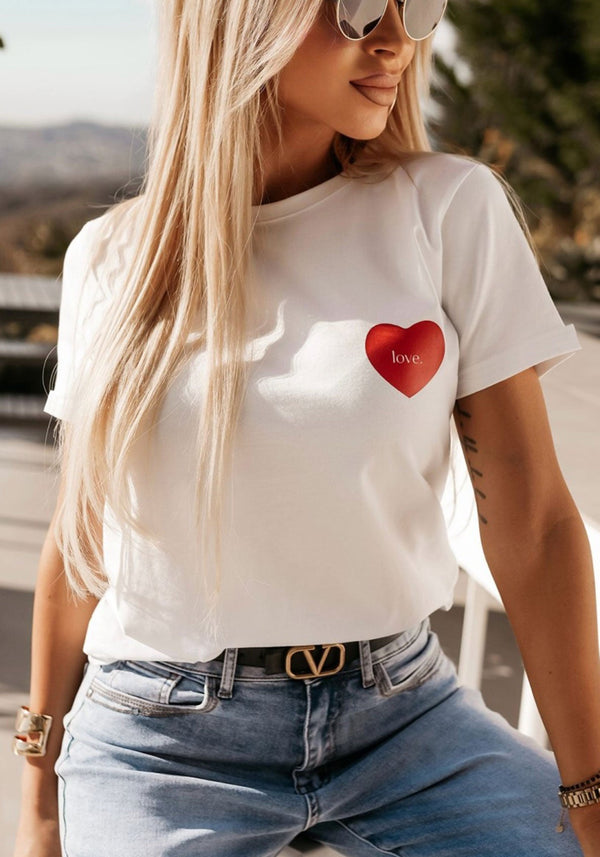 Love t-shirt - creme