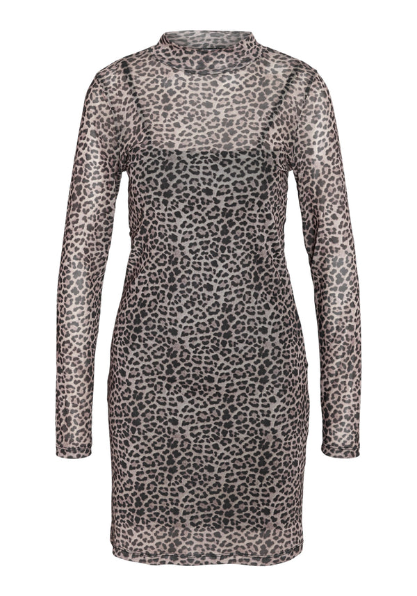 Carrie mesh dress - leopard
