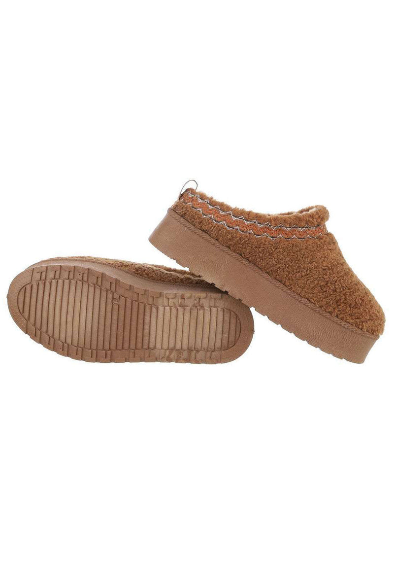 Dario teddy slippers - camel