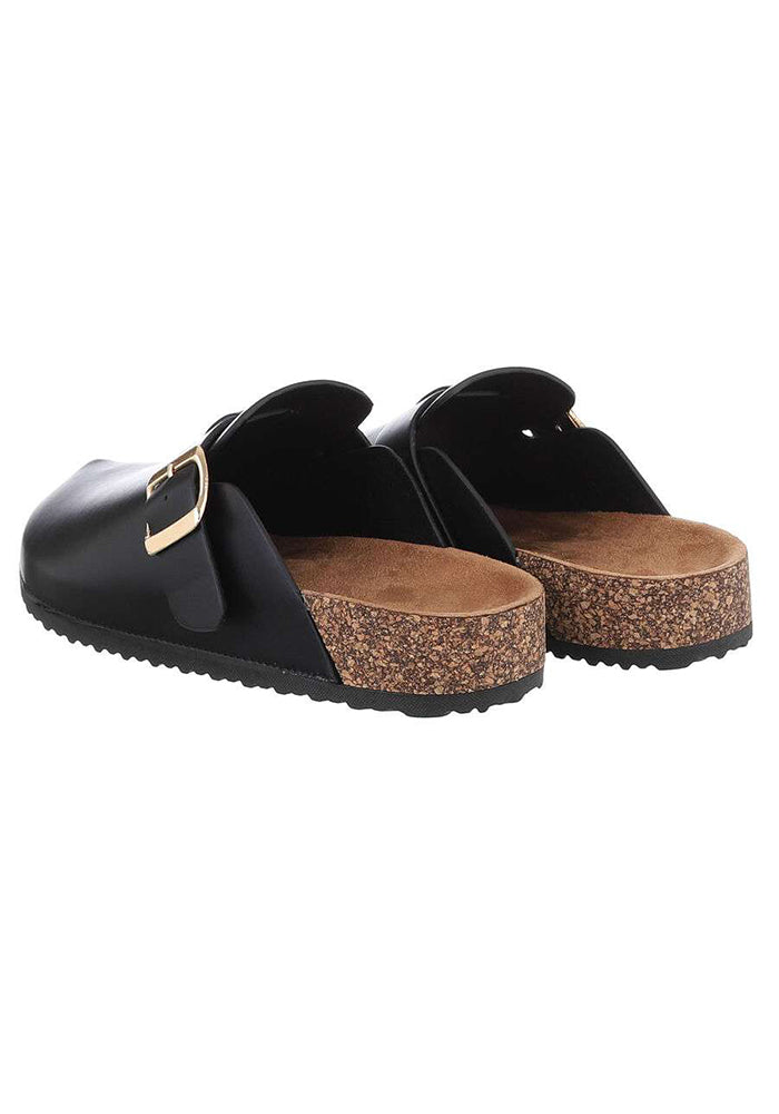 Simza slippers  - black pvc