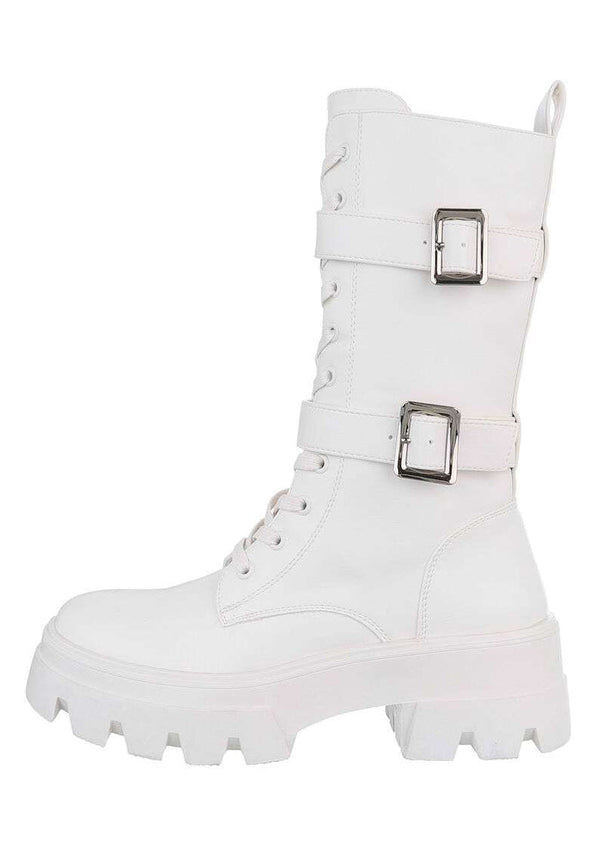 Berit chunky boots -  white