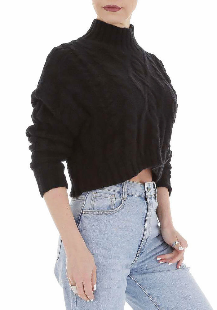 Rebeka crop knit - black