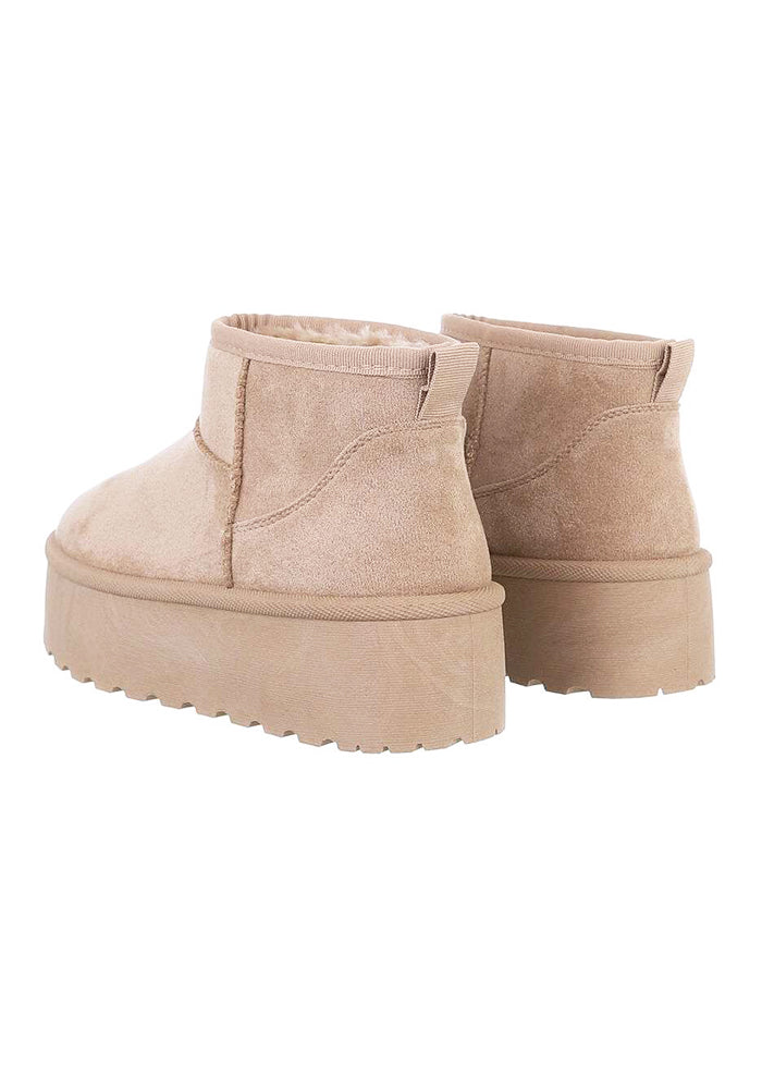 Alvin short teddy boots - beige